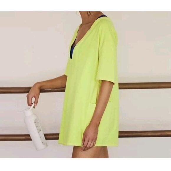 NEW FREE PEOPLE FP MOVEMENT SOUR CITRUS HOT SHOT TEE ONE PIECE ROMPER SZ Small - Picture 4 of 7